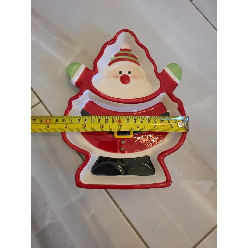 Santa Candy Dish‎ Christmas Plate Platter